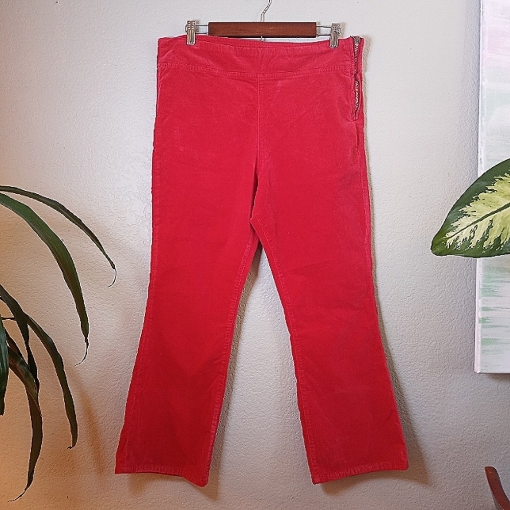 Free People In My Feelings Velvet Corduroy Slim Kick Crop Bohemian Hippie Flare - Picture 4 of 11